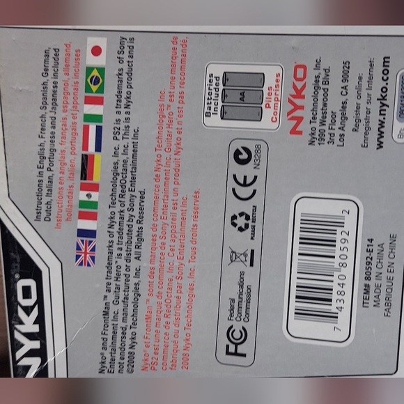 Nyko Front Man PlayStation 2 Guitar Model 80592-E14-0611 Red & Black PS2 - Picture 6 of 8